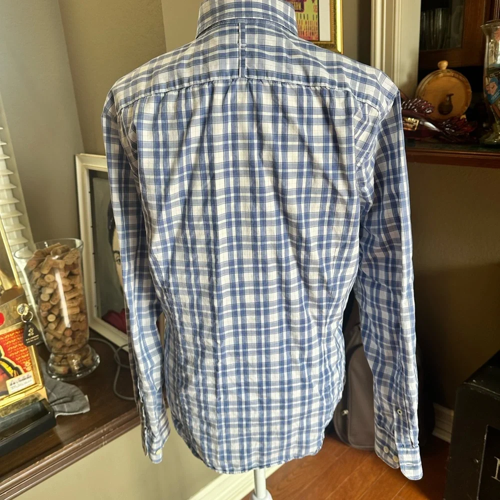Banana Republic Light Blue Checkered Shirt
